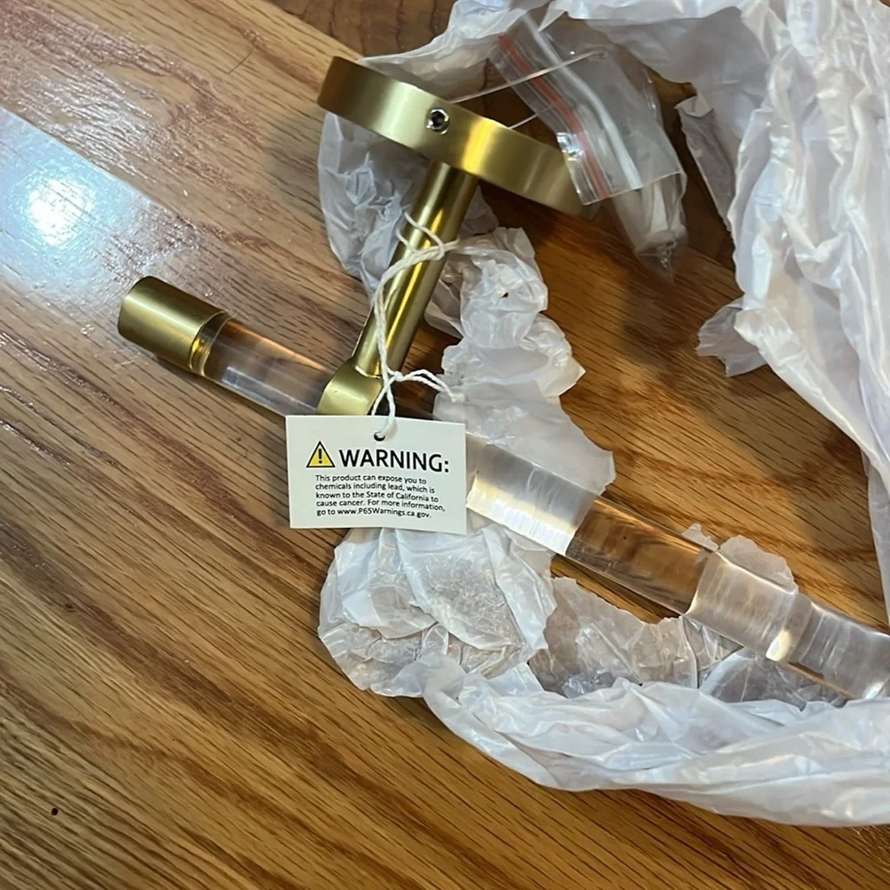 Anthropologie or Mikayla Lucite Towel Bar Size 18” NIB